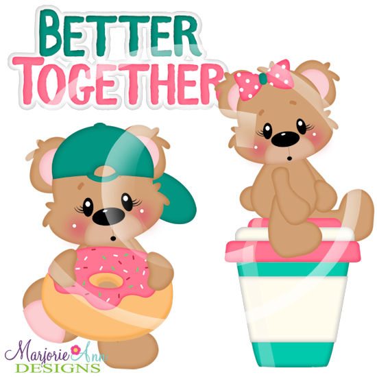 Benny & Belinda Better Together-Coffee & Donuts SVG Cut Files - Click Image to Close